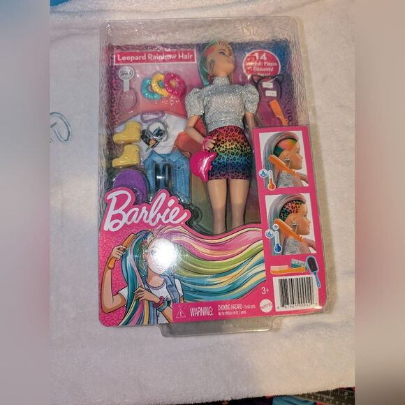 Mattel Barbie Leopard Rainbow Hair Doll - Picture 2 of 8